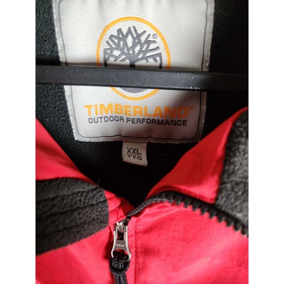 TIMBERLAND Jacket Mens XXL Red Dryvent Rain Coat Bomber Fleece Lined Insulated - Picture 5 of 6